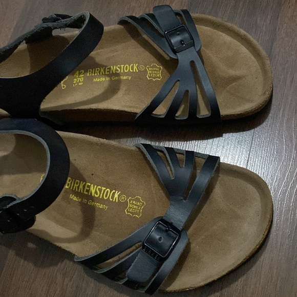 NWOT Birkenstock Soft Footbed Black Bali Sandals Size 41 - Picture 10 of 13